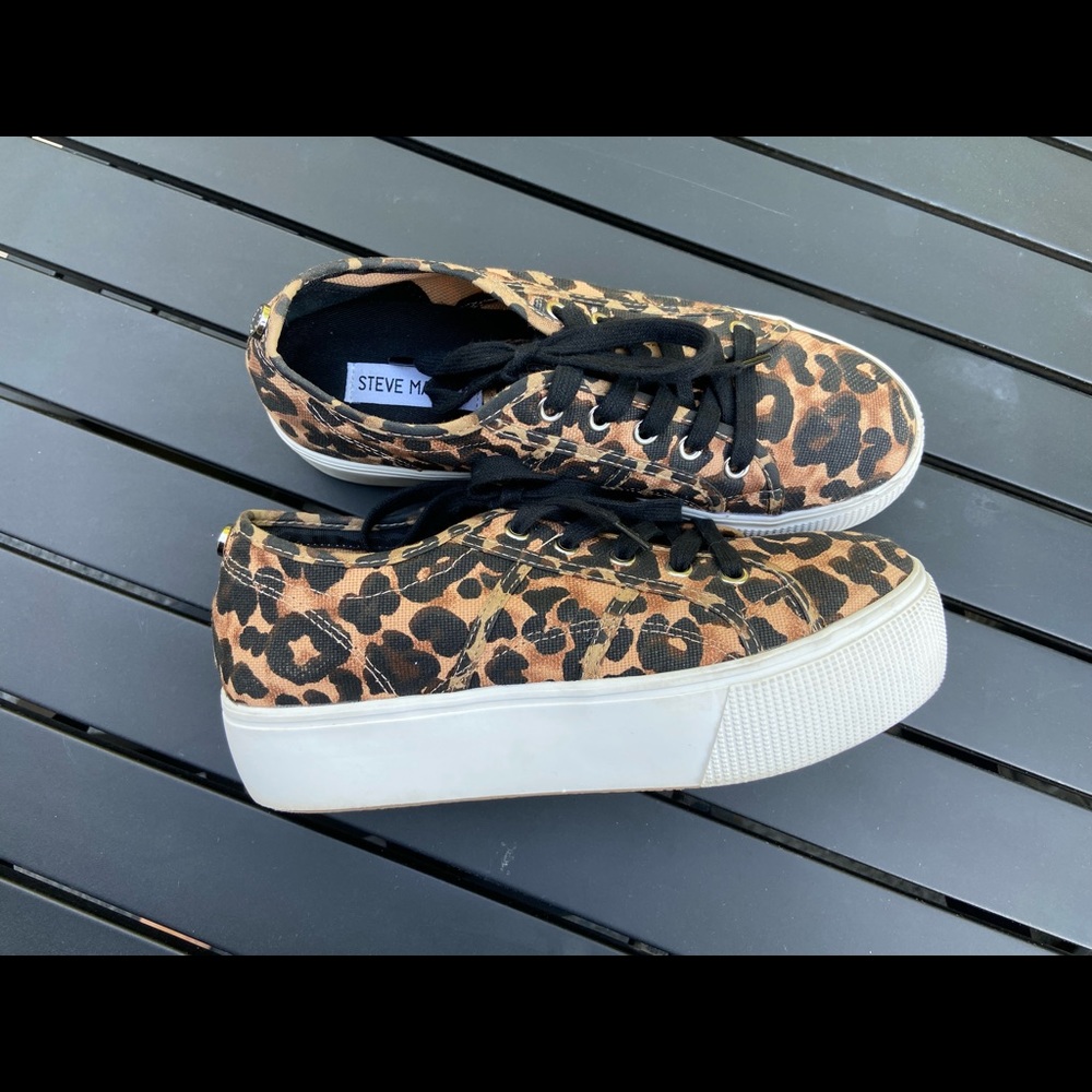 Steve Madden Animal Print Platform Sneakers